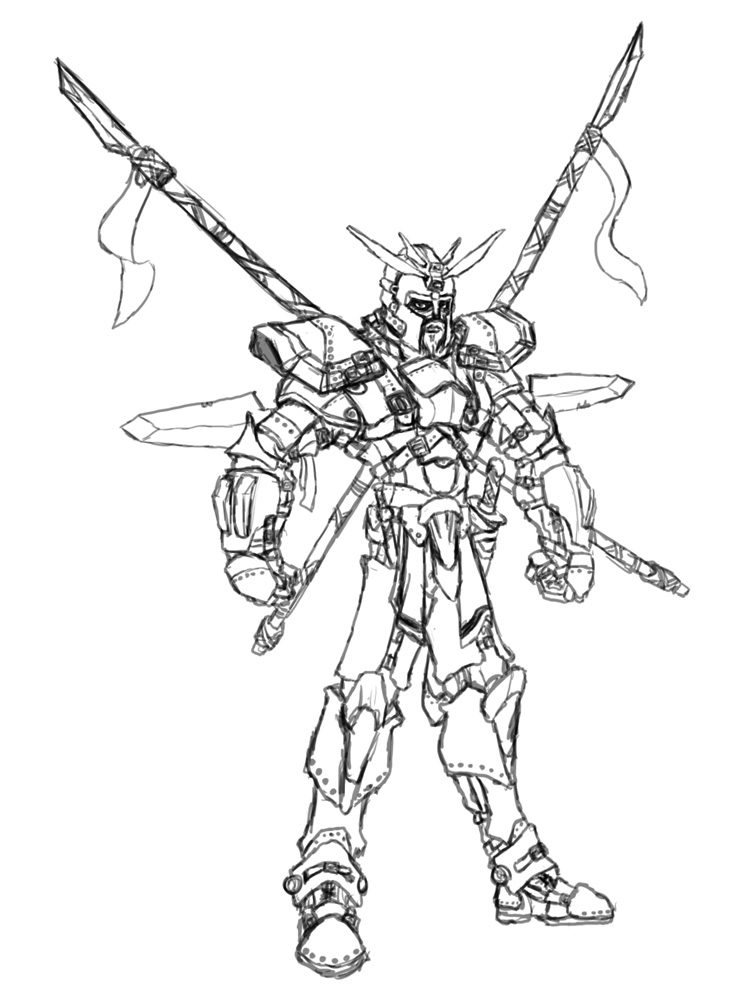 drawing gundam